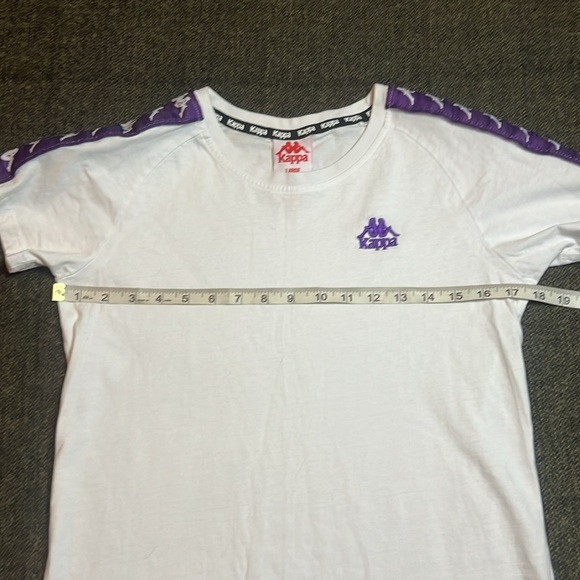 Kappa White and Purple T-Shirt sz L - Picture 6 of 8